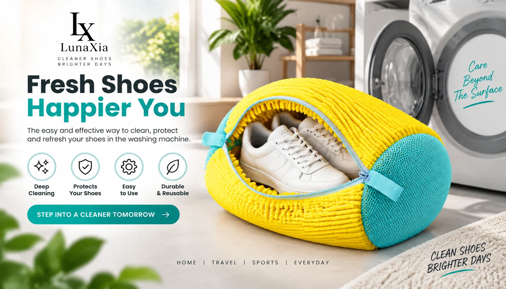 LunaXia shoe washing machine bag protecting sneakers