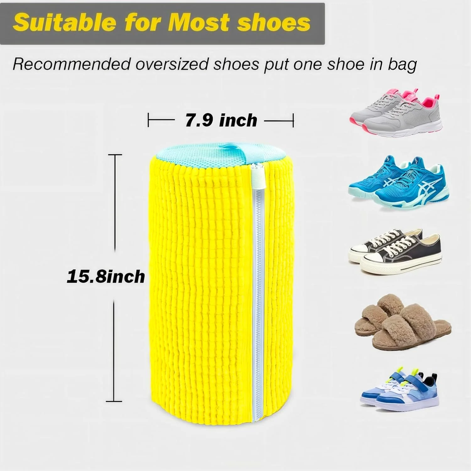 LunaXia shoe washing bag dimensions and suitable shoe styles