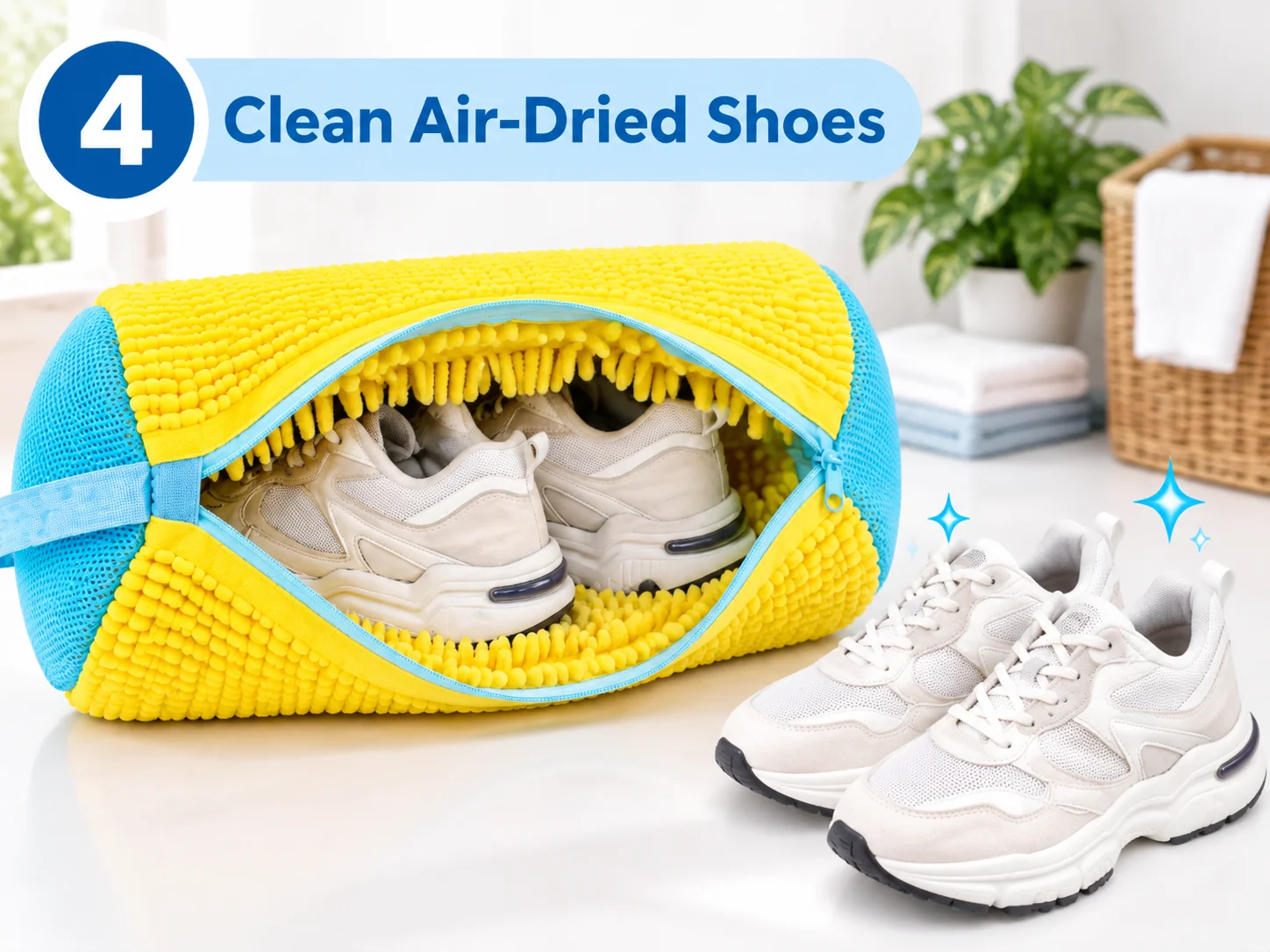 Step four: clean shoes air drying